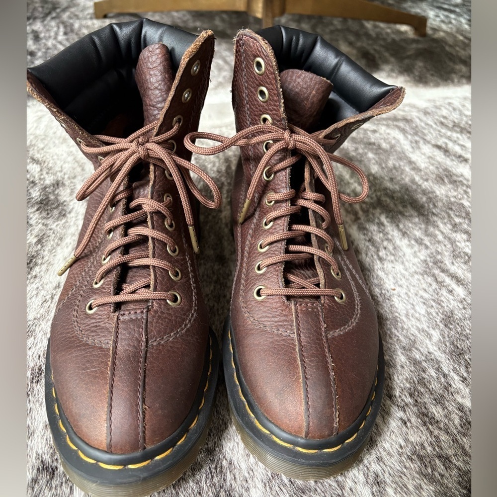 Dr Martens Santo Padded Collar Brown Leather Boot - Picture 5 of 9
